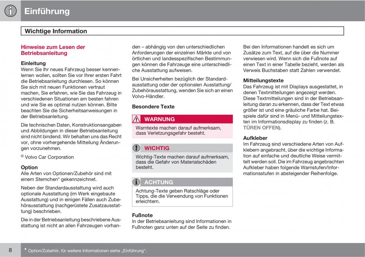 Volvo XC90 I 1 Handbuch / page 10