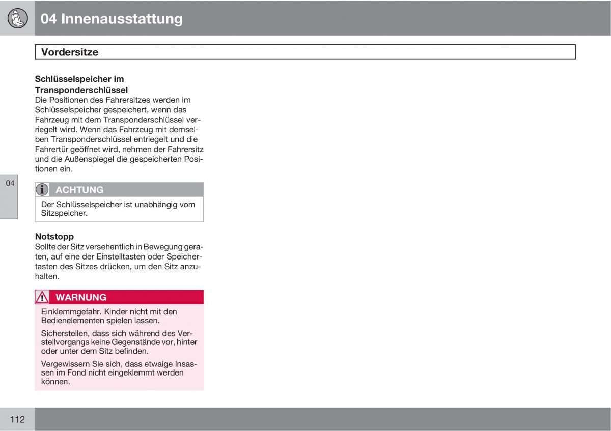 Volvo XC90 I 1 Handbuch / page 114