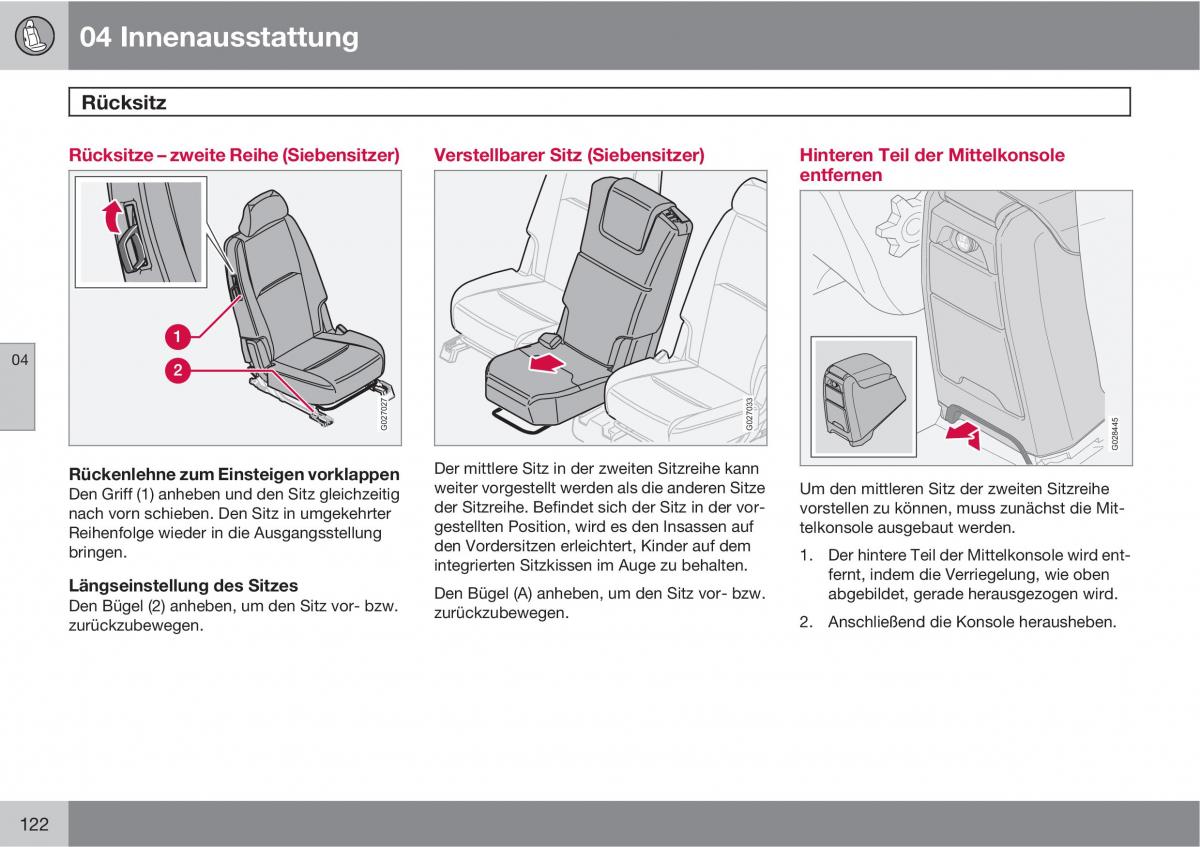 Volvo XC90 I 1 Handbuch / page 124