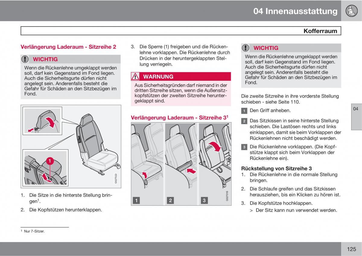 Volvo XC90 I 1 Handbuch / page 127