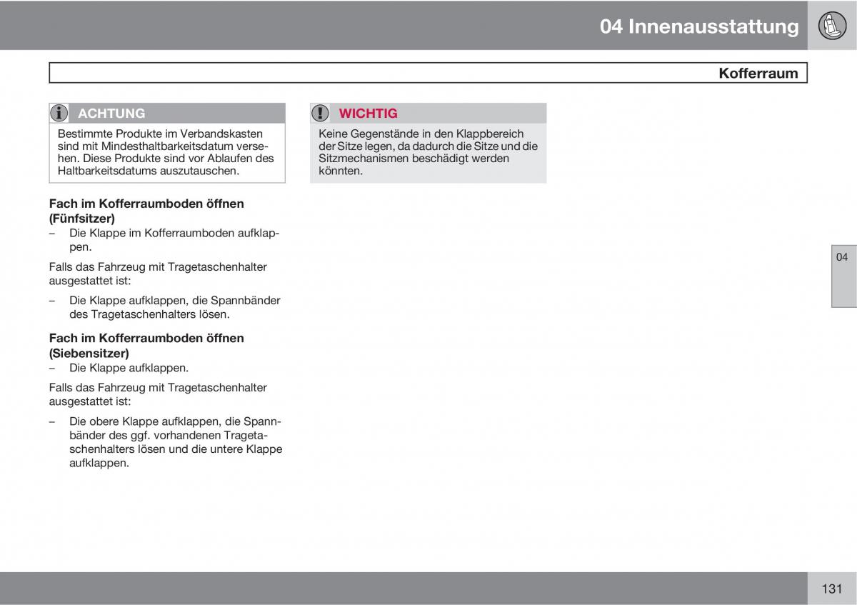 Volvo XC90 I 1 Handbuch / page 133