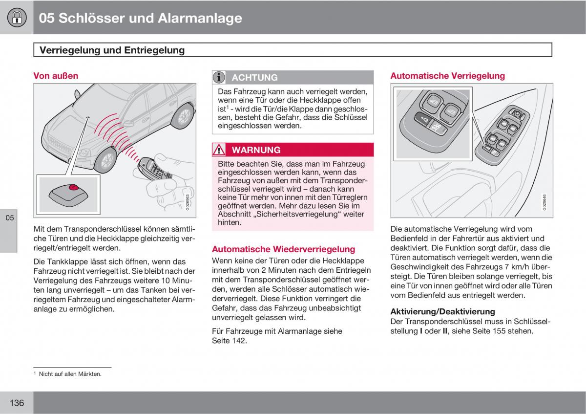 Volvo XC90 I 1 Handbuch / page 138