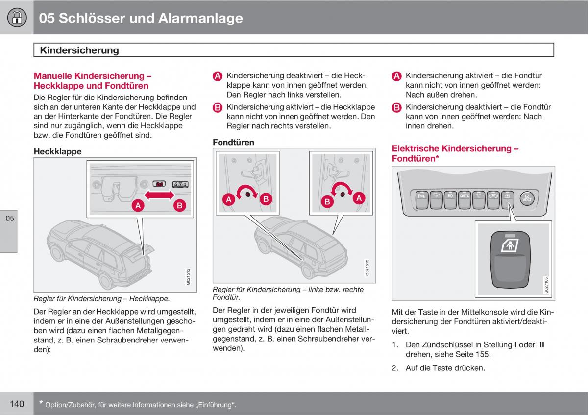 Volvo XC90 I 1 Handbuch / page 142