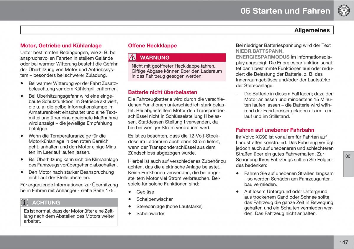 Volvo XC90 I 1 Handbuch / page 149