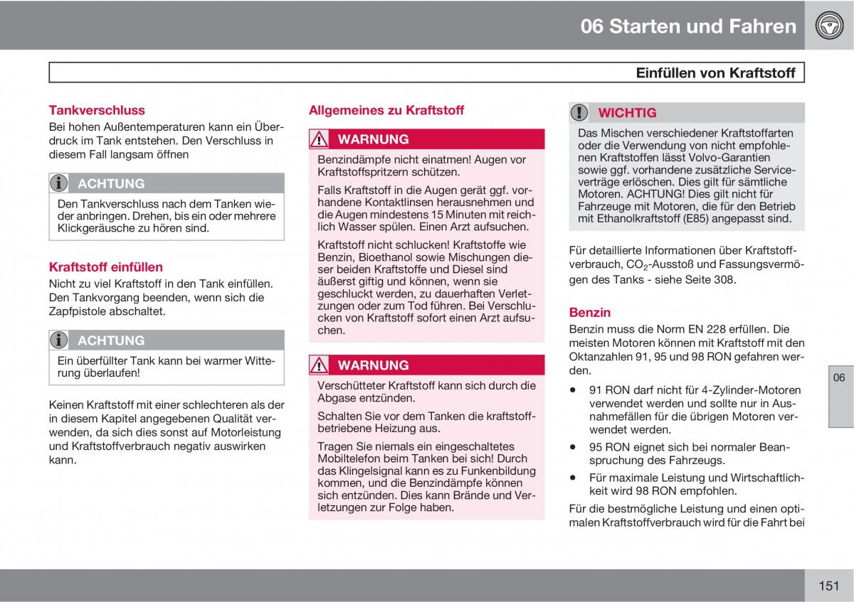 Volvo XC90 I 1 Handbuch / page 153