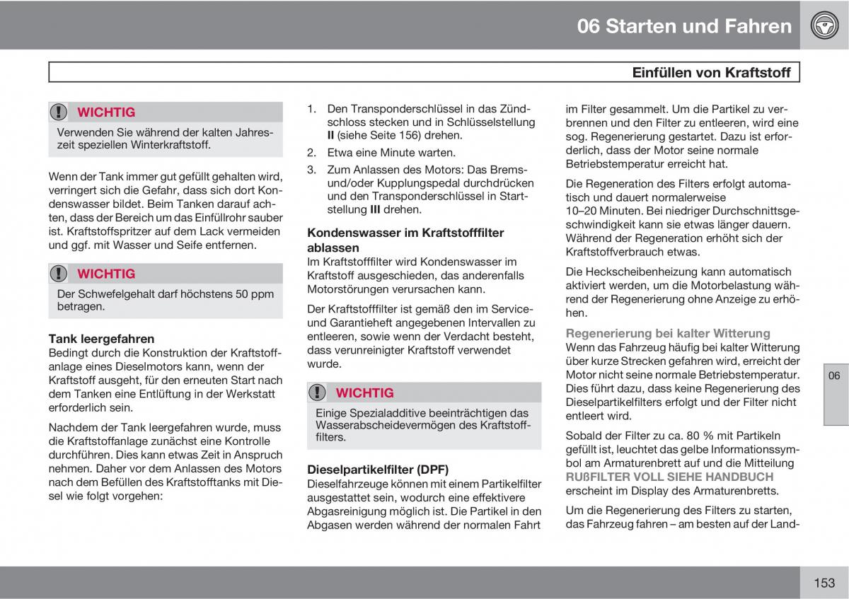 Volvo XC90 I 1 Handbuch / page 155