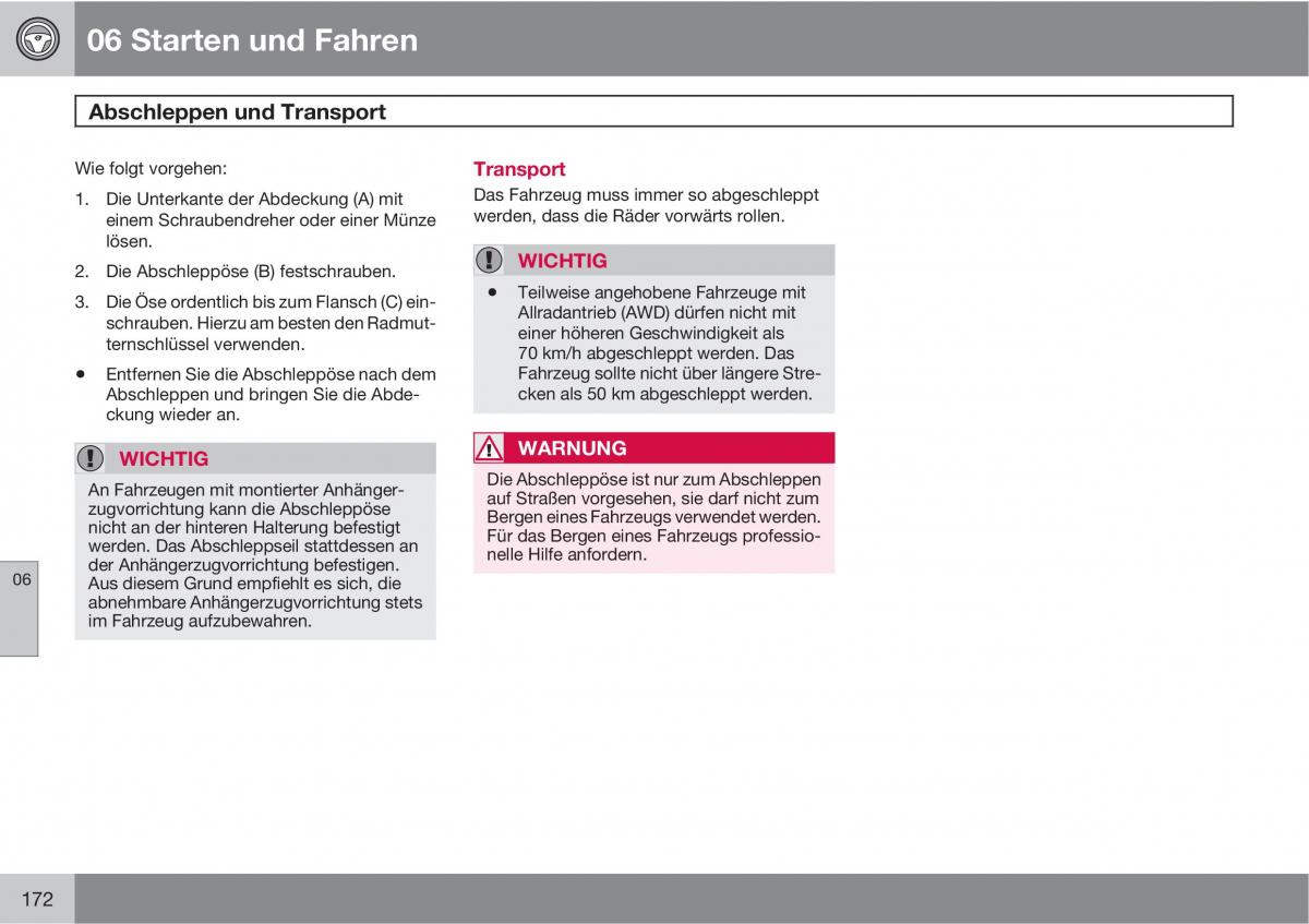 Volvo XC90 I 1 Handbuch / page 174