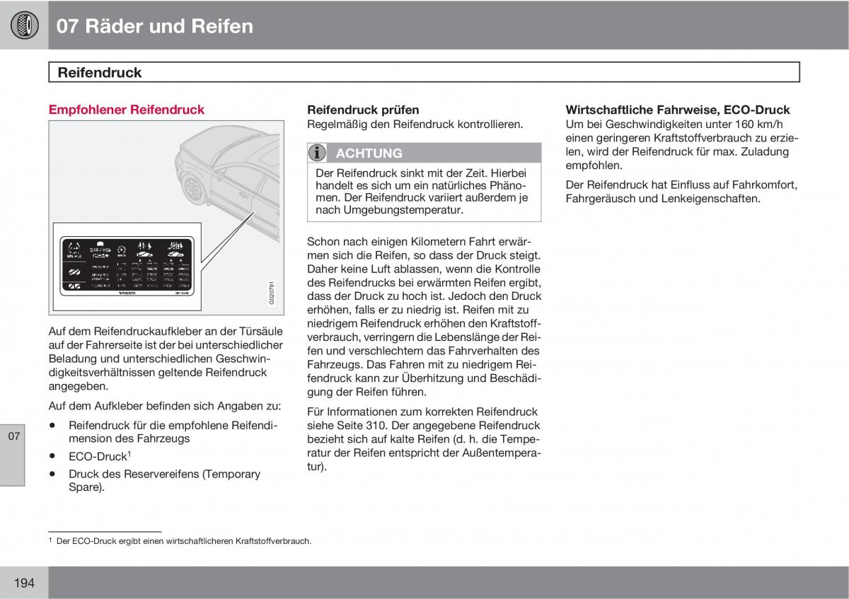 Volvo XC90 I 1 Handbuch / page 196