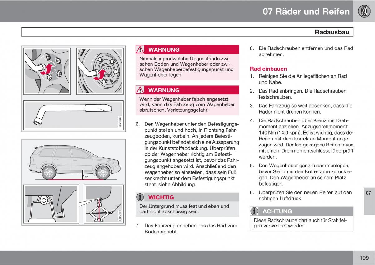 Volvo XC90 I 1 Handbuch / page 201