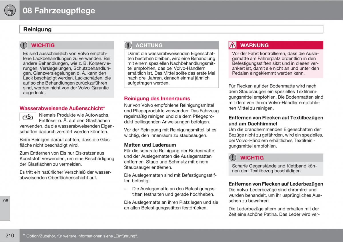 Volvo XC90 I 1 Handbuch / page 212