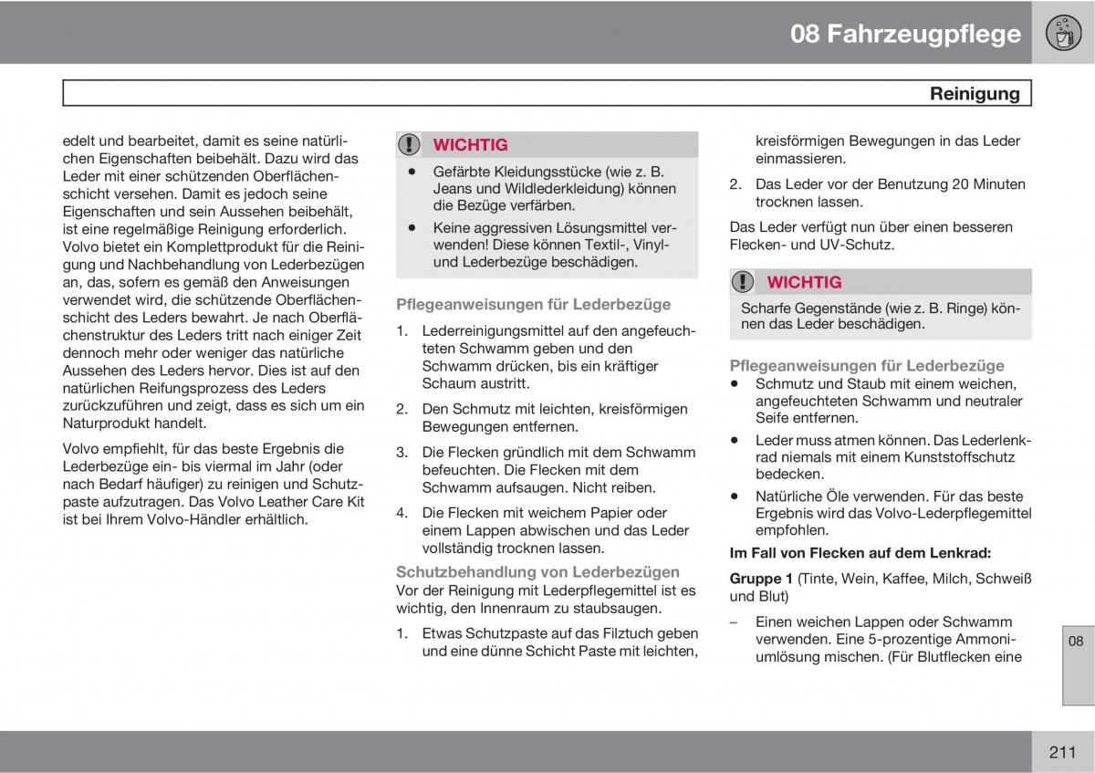 Volvo XC90 I 1 Handbuch / page 213