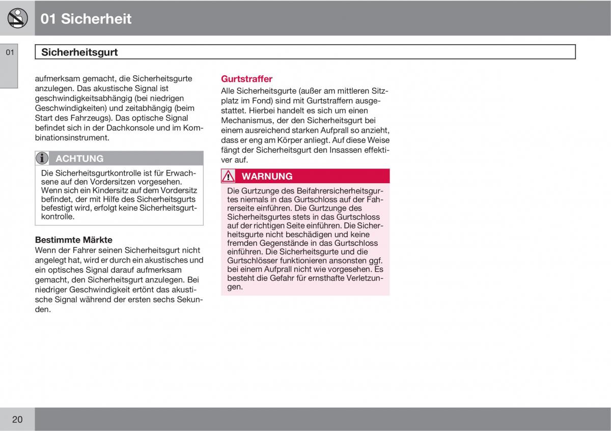 Volvo XC90 I 1 Handbuch / page 22