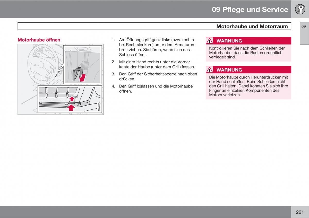 Volvo XC90 I 1 Handbuch / page 223