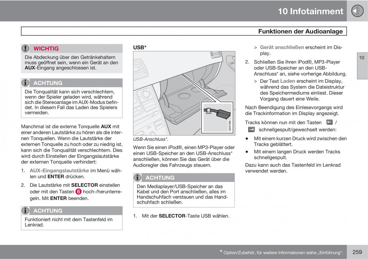 Volvo XC90 I 1 Handbuch / page 261