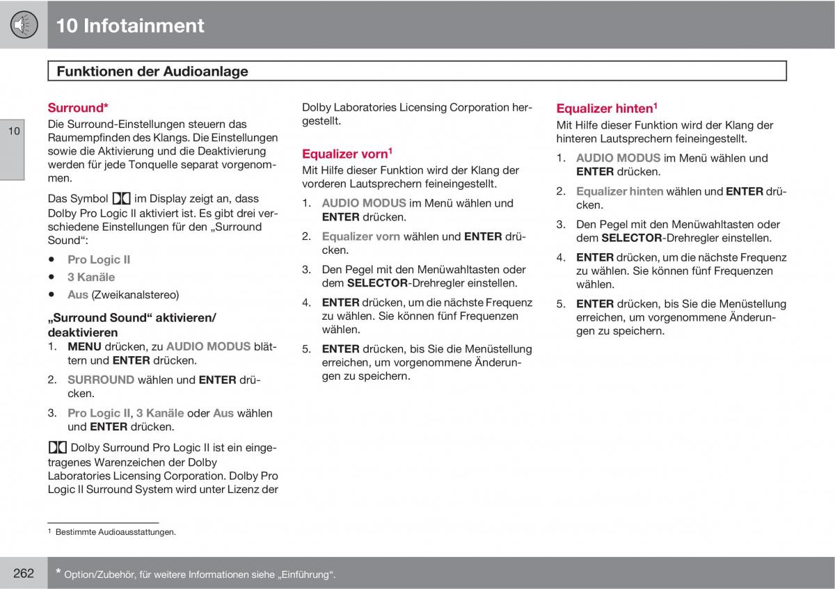 Volvo XC90 I 1 Handbuch / page 264