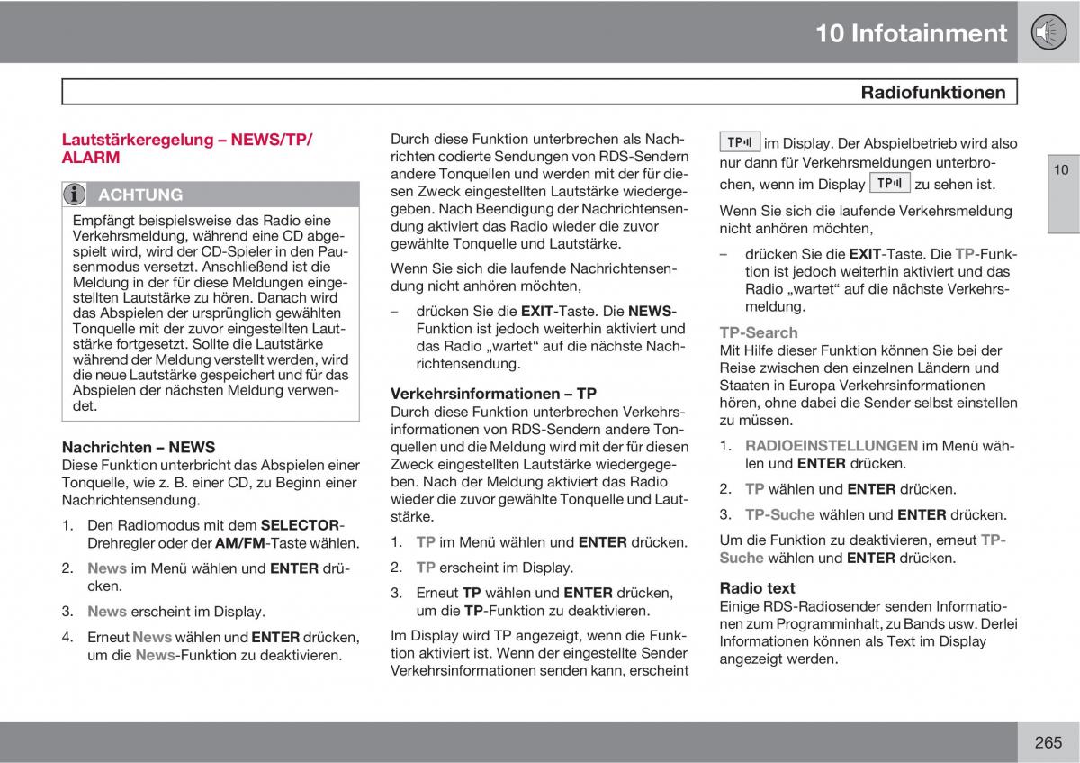 Volvo XC90 I 1 Handbuch / page 267