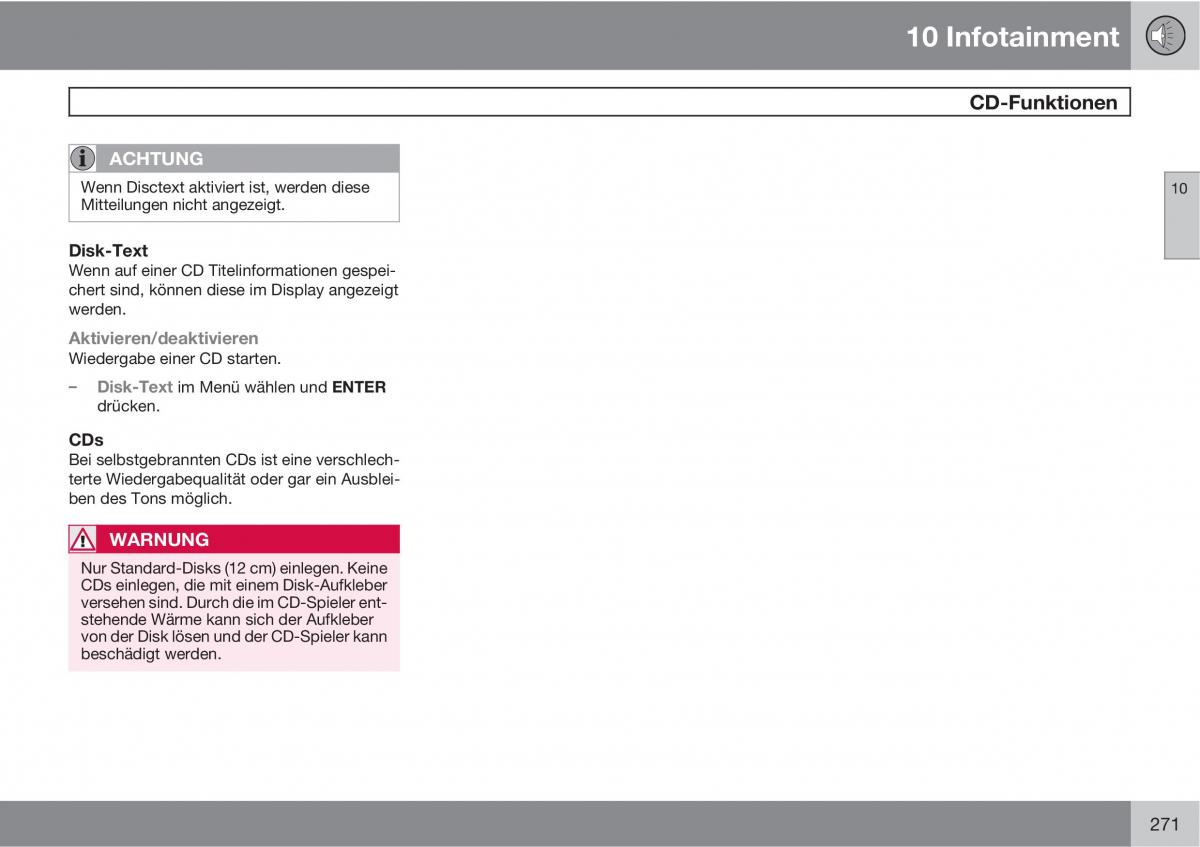 Volvo XC90 I 1 Handbuch / page 273