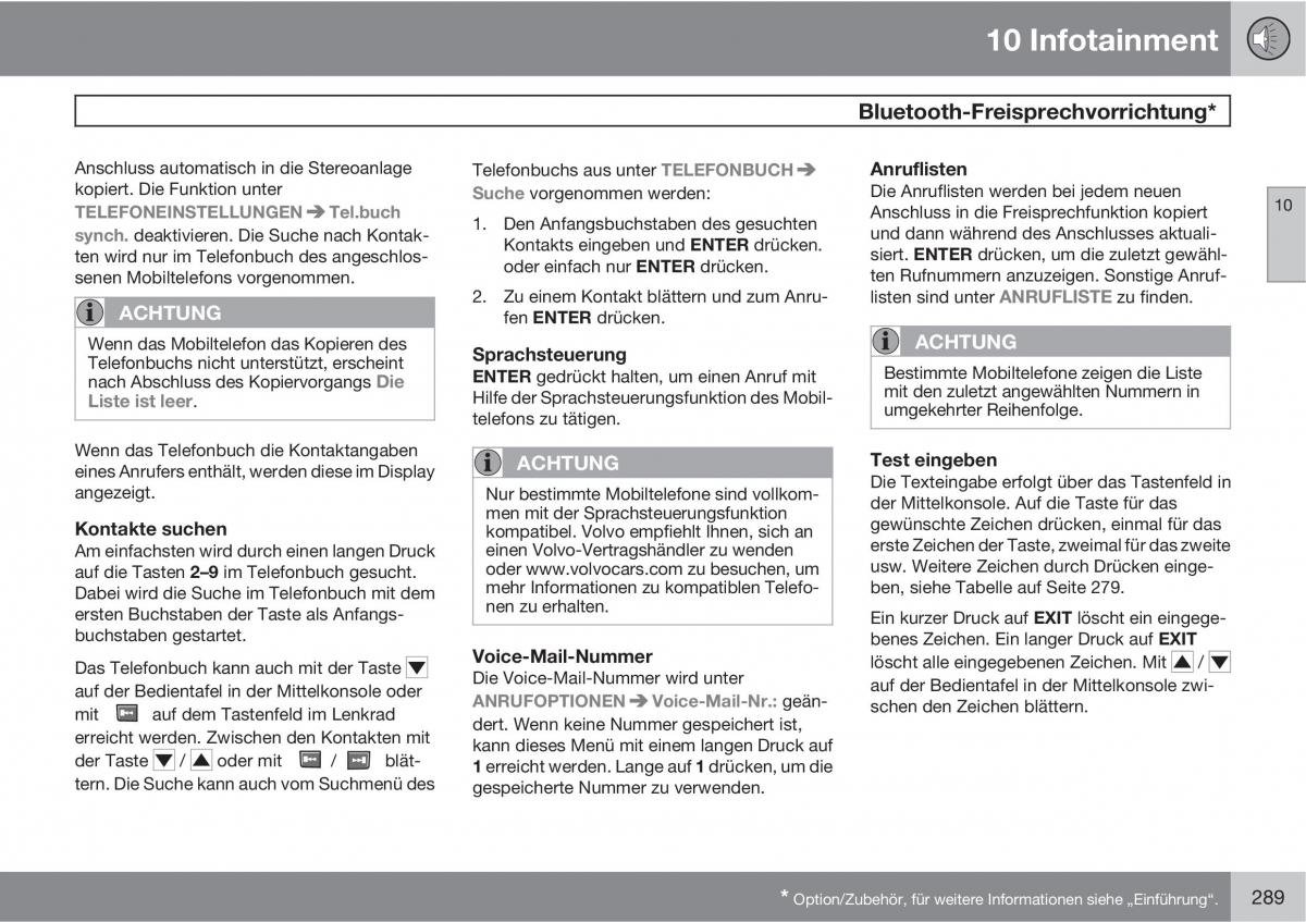 Volvo XC90 I 1 Handbuch / page 291