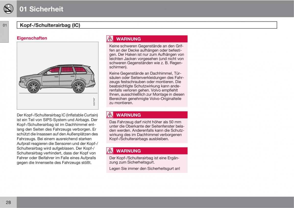 Volvo XC90 I 1 Handbuch / page 30