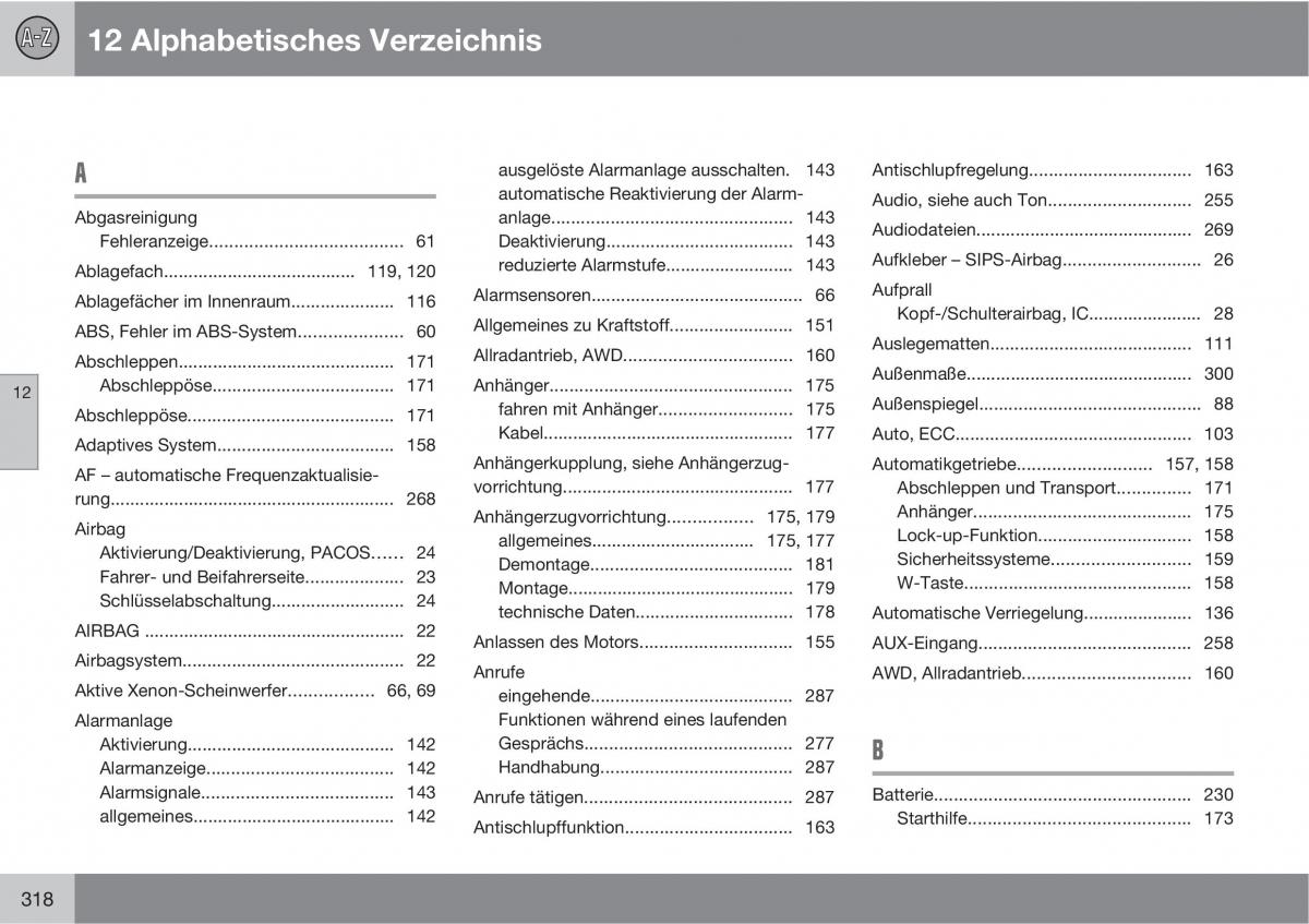 Volvo XC90 I 1 Handbuch / page 320