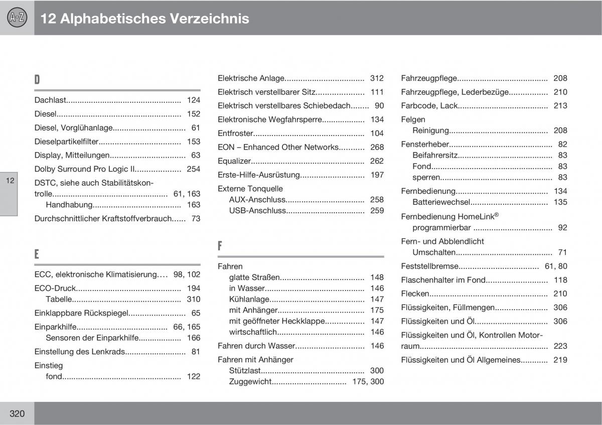 Volvo XC90 I 1 Handbuch / page 322