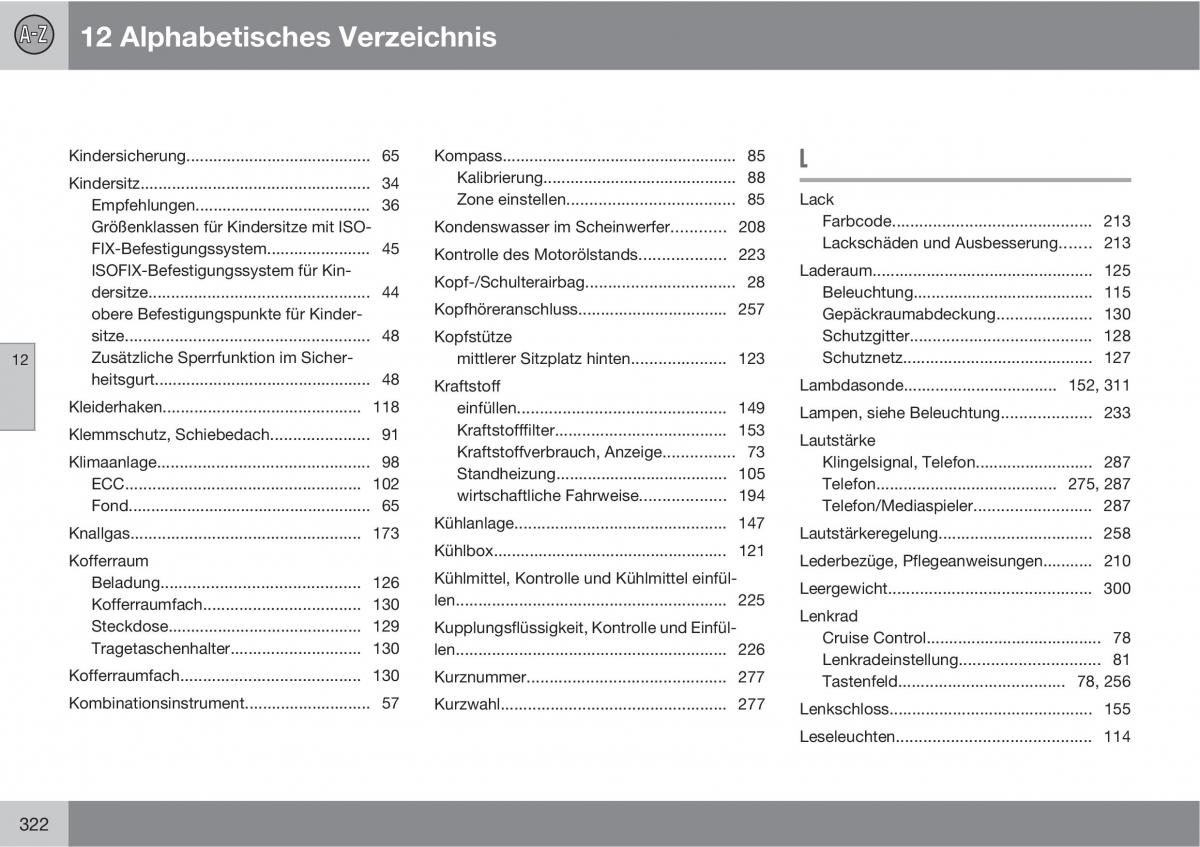 Volvo XC90 I 1 Handbuch / page 324