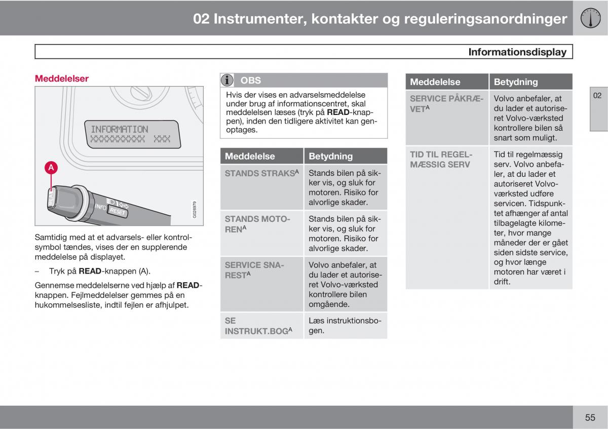 Volvo XC90 I 1 Bilens instruktionsbog / page 57