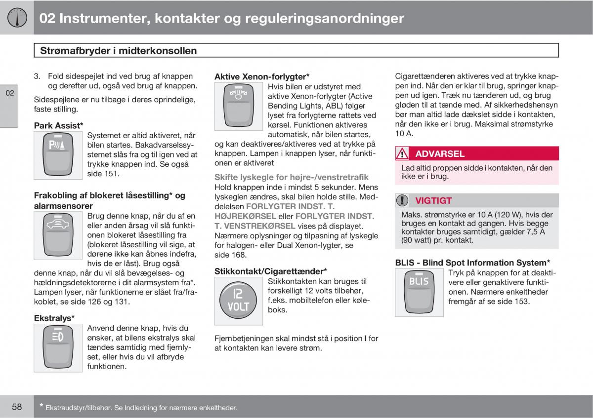 Volvo XC90 I 1 Bilens instruktionsbog / page 60