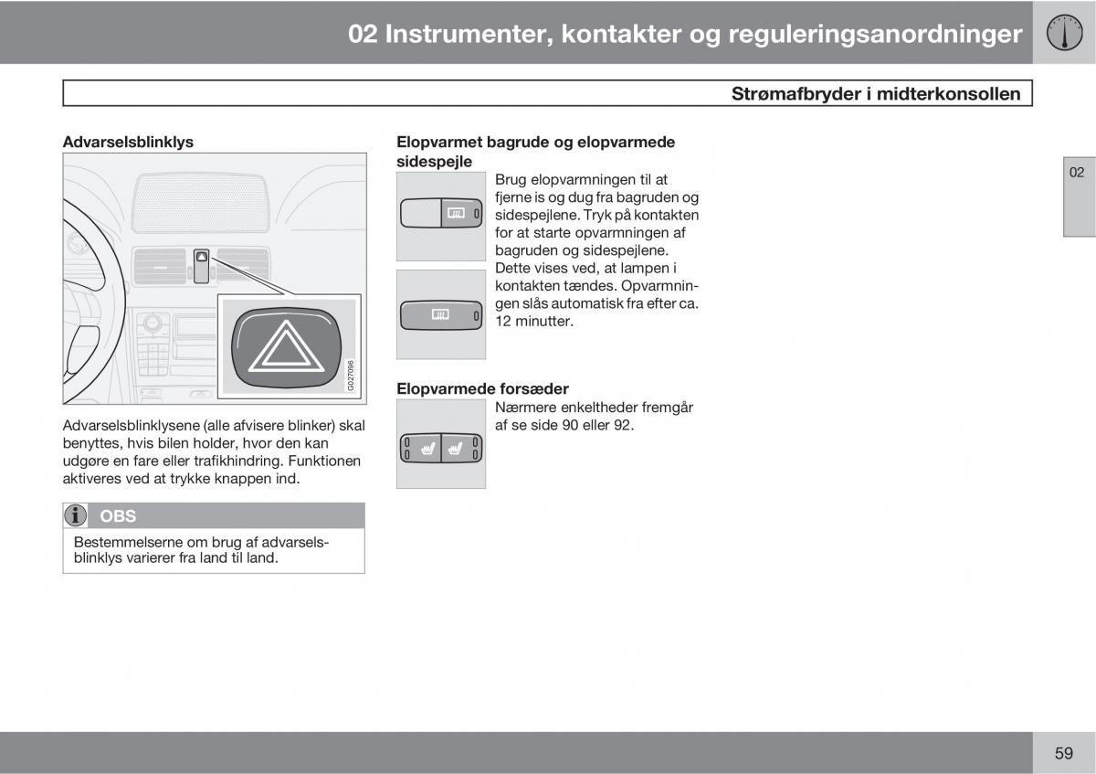 Volvo XC90 I 1 Bilens instruktionsbog / page 61