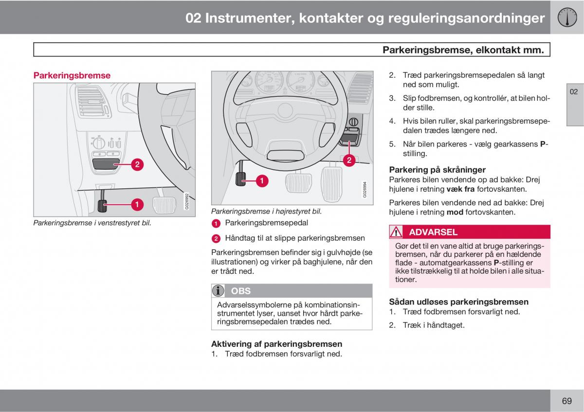 Volvo XC90 I 1 Bilens instruktionsbog / page 71