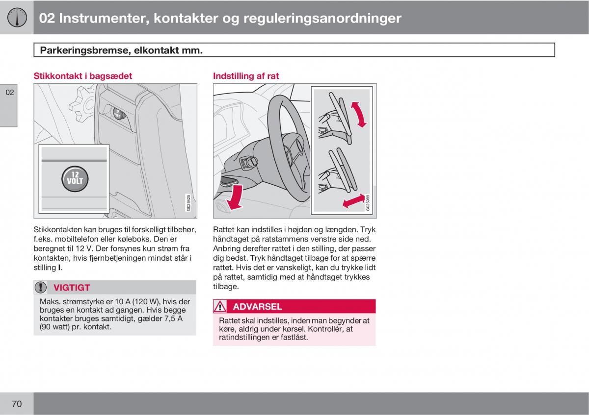 Volvo XC90 I 1 Bilens instruktionsbog / page 72