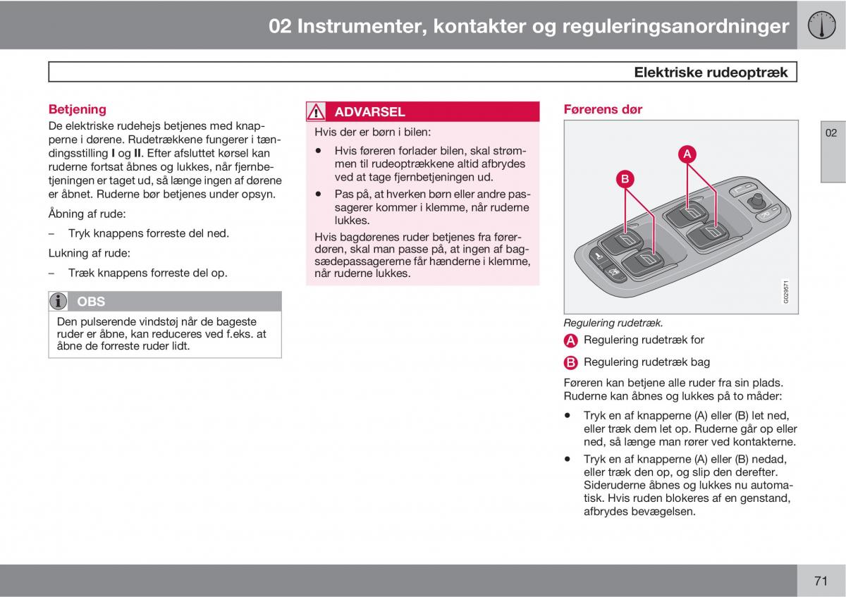 Volvo XC90 I 1 Bilens instruktionsbog / page 73