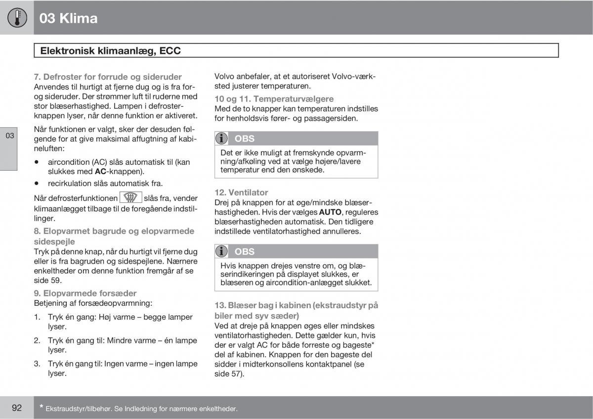 Volvo XC90 I 1 Bilens instruktionsbog / page 94