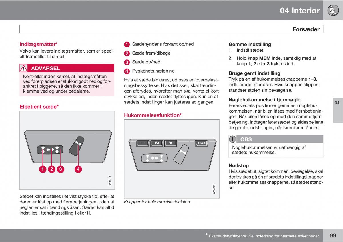 Volvo XC90 I 1 Bilens instruktionsbog / page 101