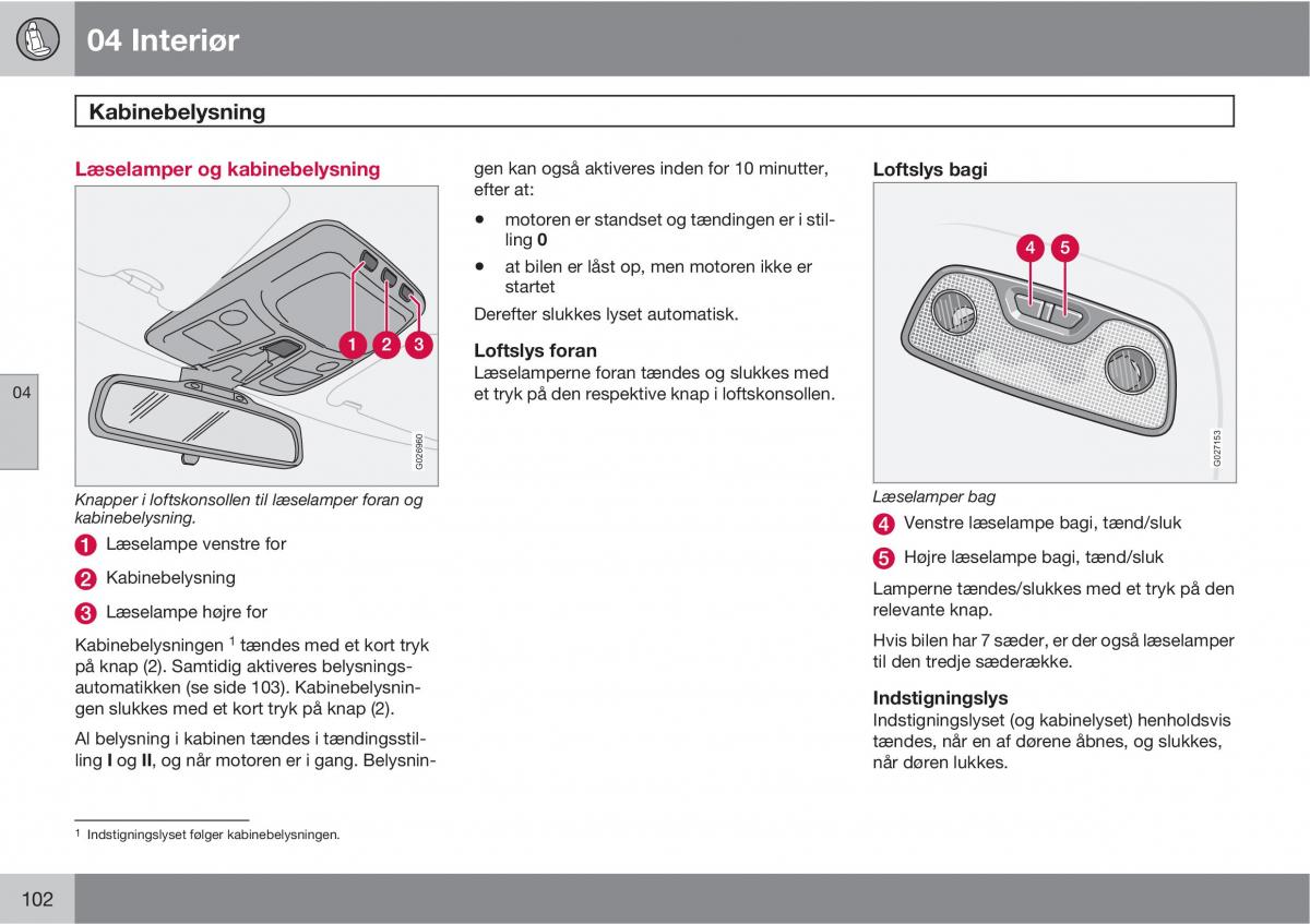 Volvo XC90 I 1 Bilens instruktionsbog / page 104