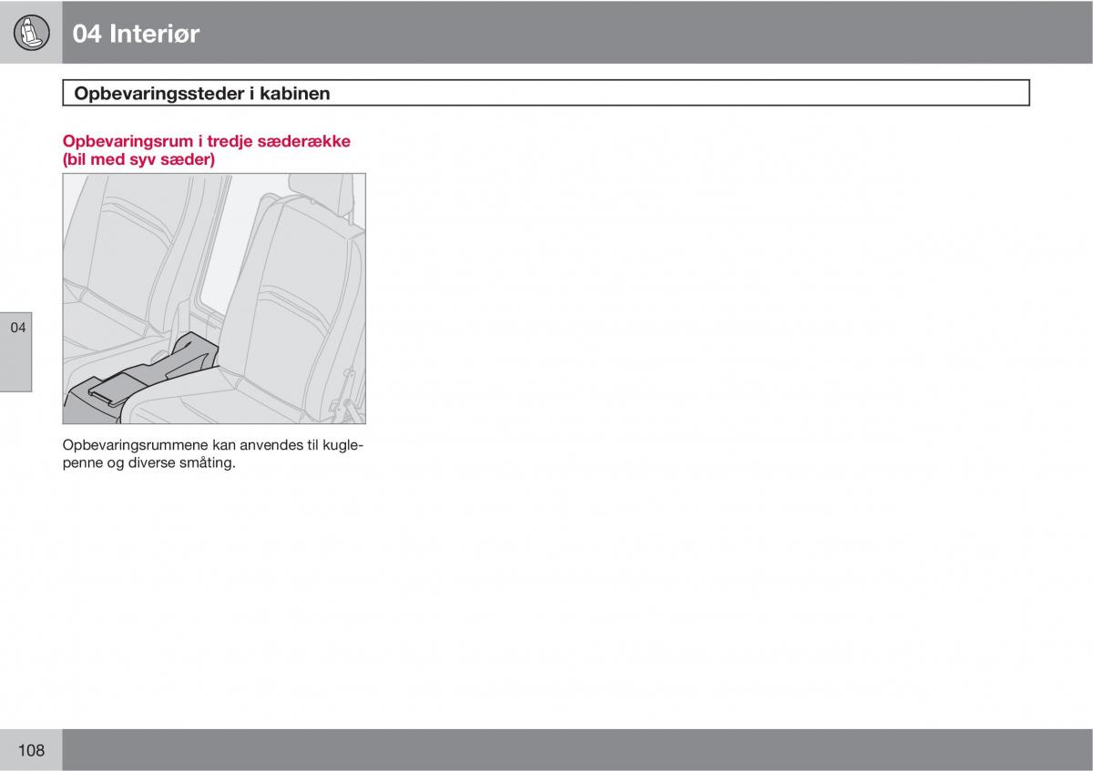 Volvo XC90 I 1 Bilens instruktionsbog / page 110