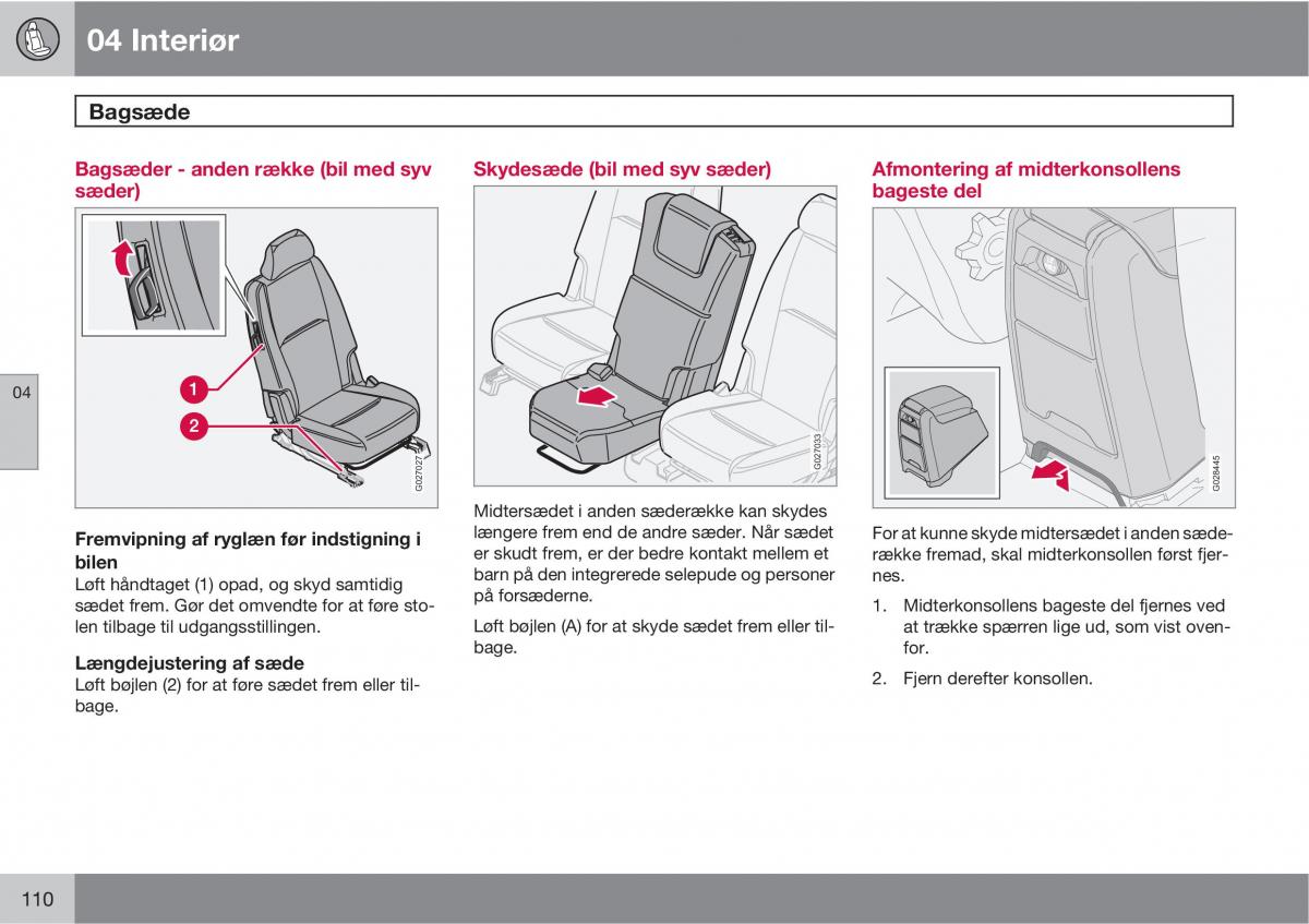 Volvo XC90 I 1 Bilens instruktionsbog / page 112