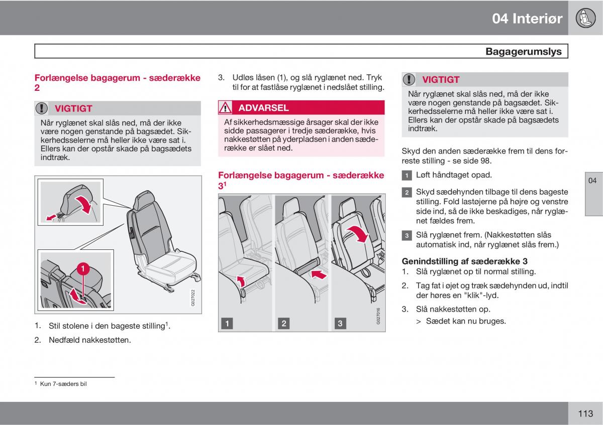 Volvo XC90 I 1 Bilens instruktionsbog / page 115