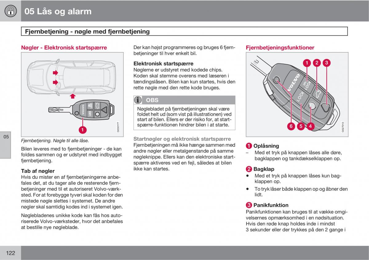 Volvo XC90 I 1 Bilens instruktionsbog / page 124