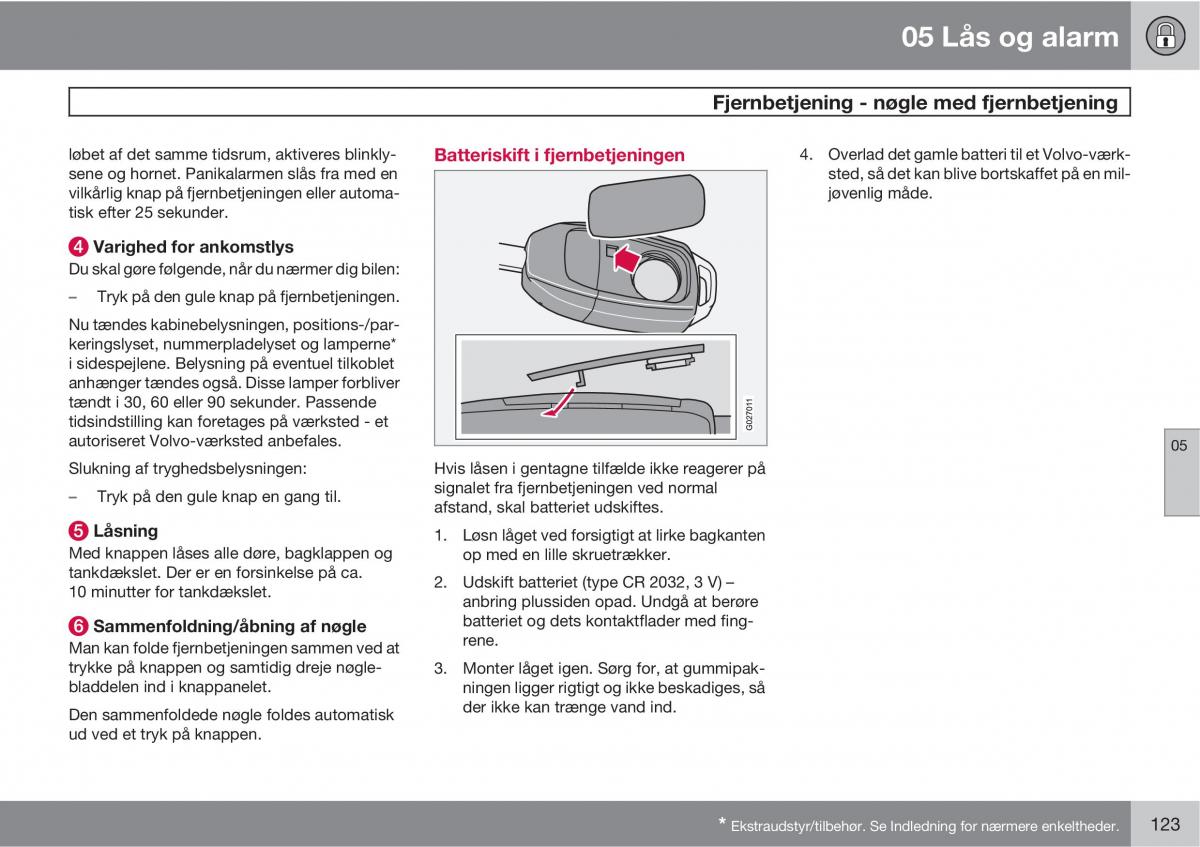 Volvo XC90 I 1 Bilens instruktionsbog / page 125