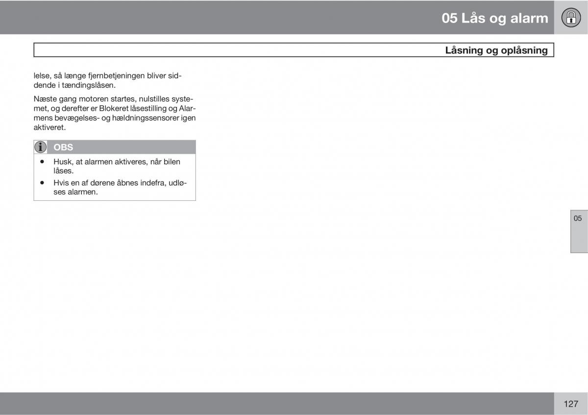 Volvo XC90 I 1 Bilens instruktionsbog / page 129