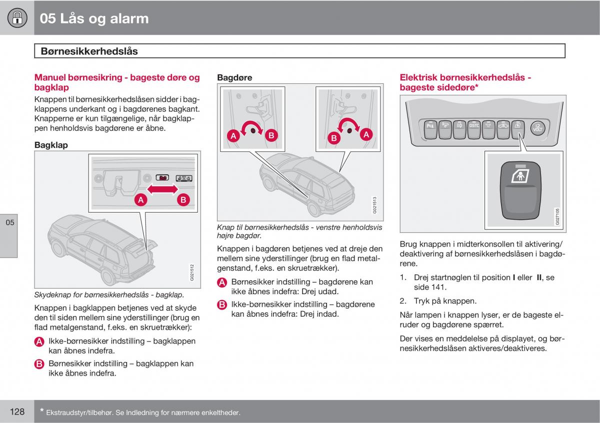 Volvo XC90 I 1 Bilens instruktionsbog / page 130