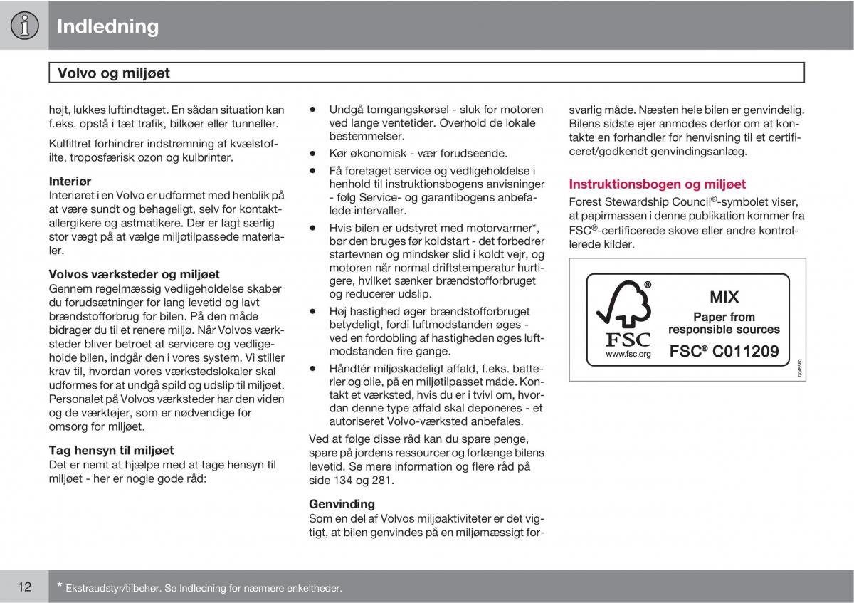 Volvo XC90 I 1 Bilens instruktionsbog / page 14