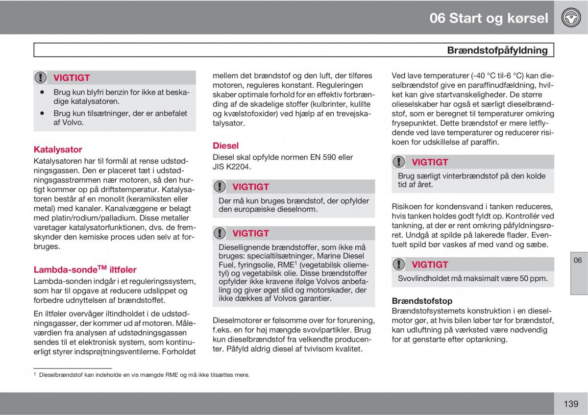 Volvo XC90 I 1 Bilens instruktionsbog / page 141