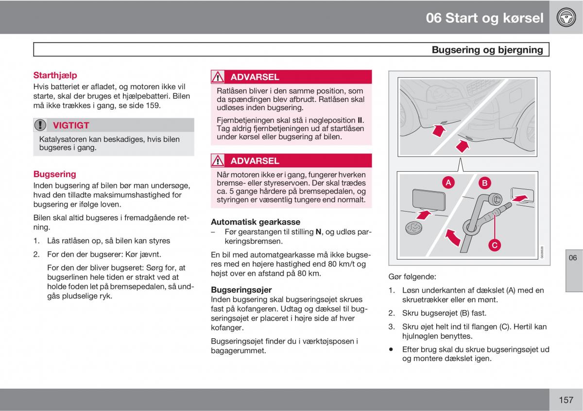 Volvo XC90 I 1 Bilens instruktionsbog / page 159