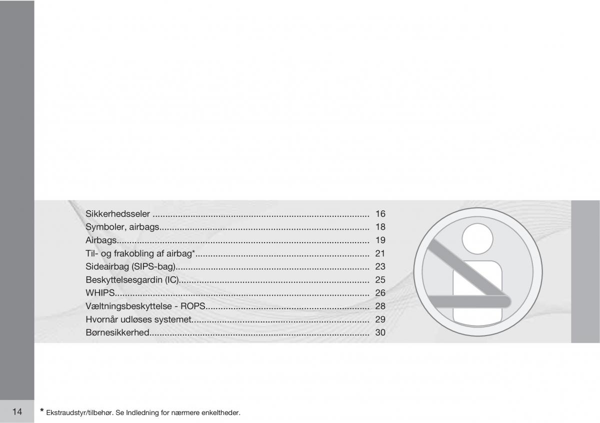 Volvo XC90 I 1 Bilens instruktionsbog / page 16