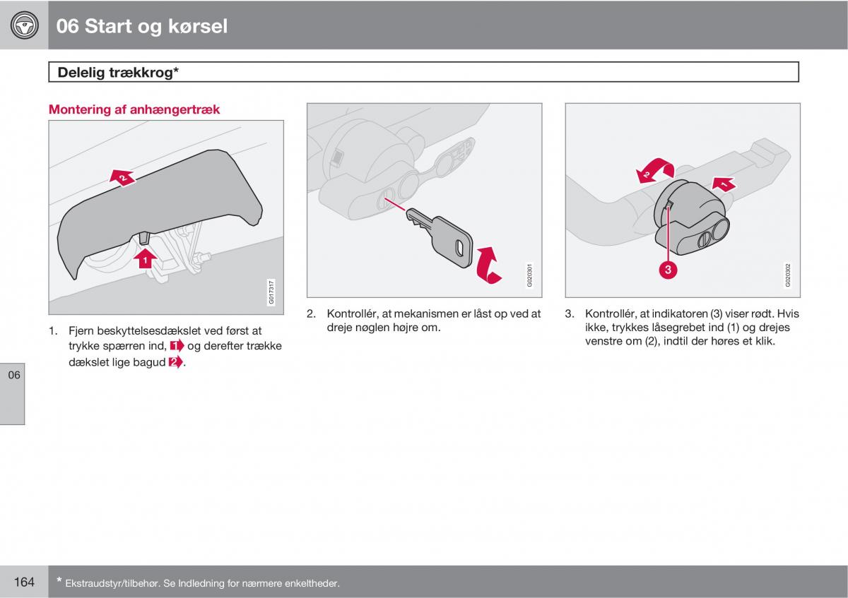 Volvo XC90 I 1 Bilens instruktionsbog / page 166