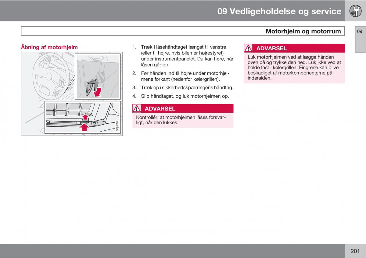 Volvo XC90 I 1 Bilens instruktionsbog / page 203