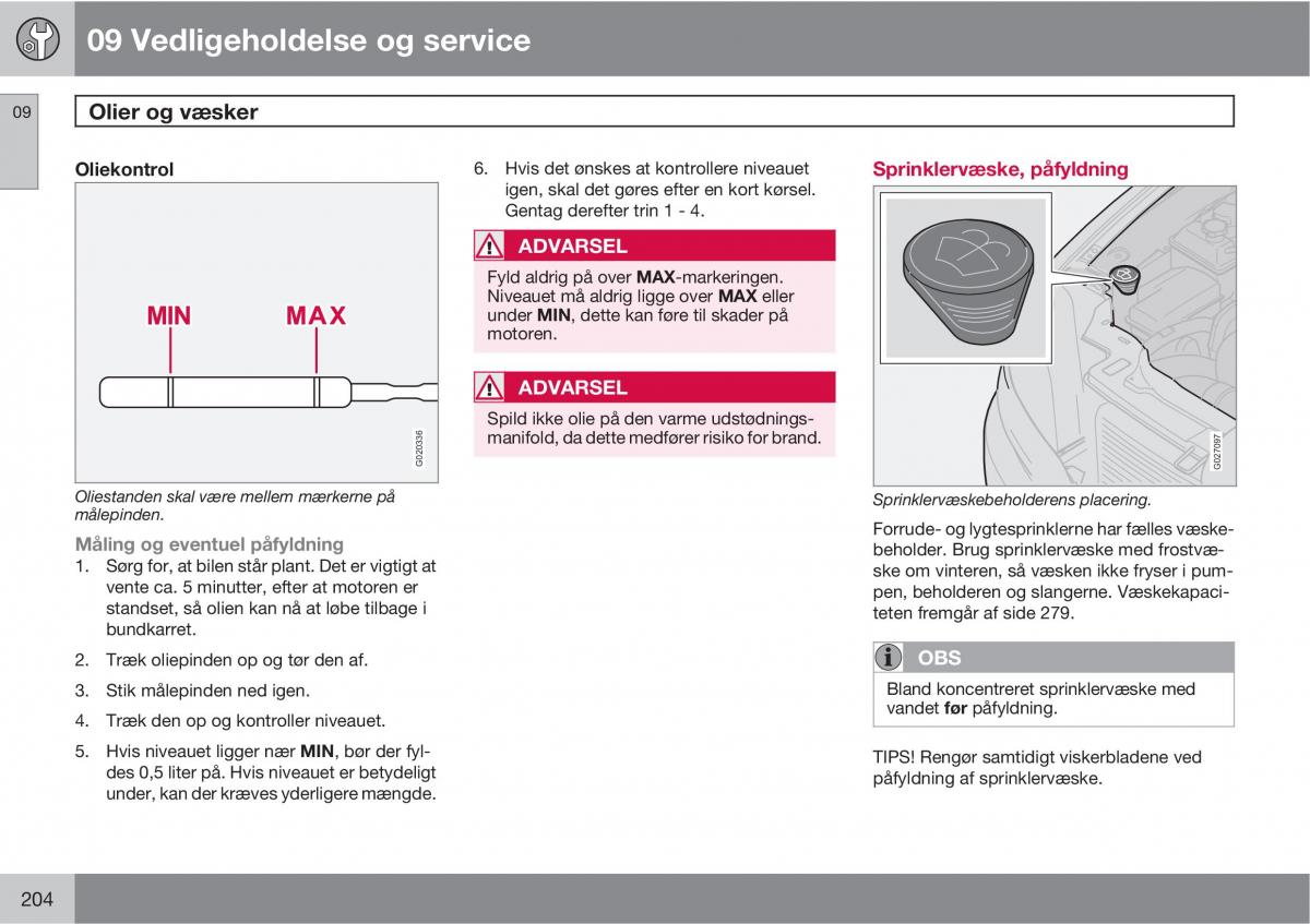 Volvo XC90 I 1 Bilens instruktionsbog / page 206