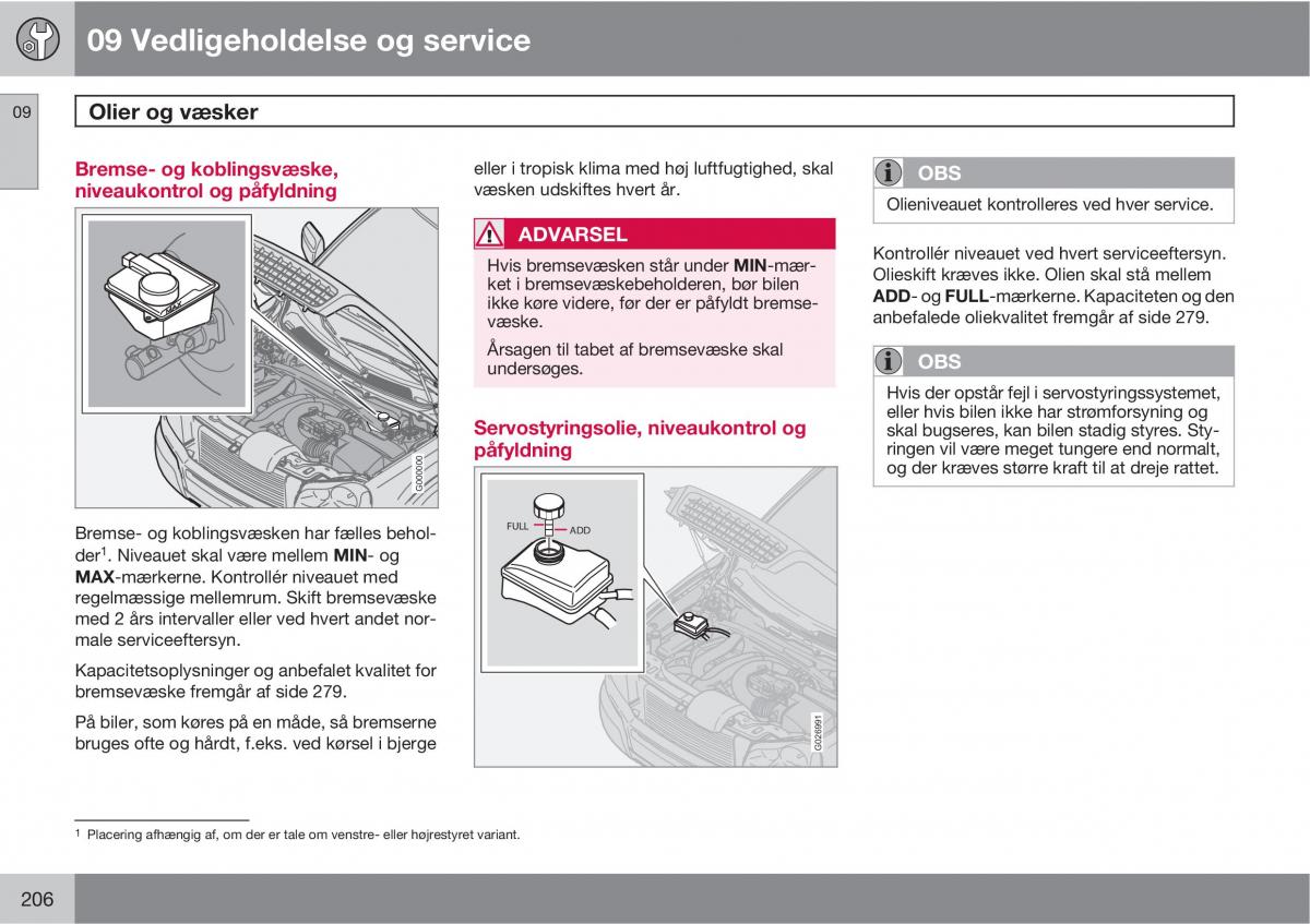 Volvo XC90 I 1 Bilens instruktionsbog / page 208